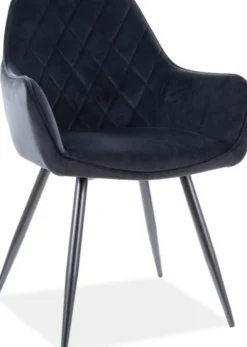 Linea matstol - Svart sammet