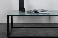 Link soffbord 120 x 60 cm - Svart/vit