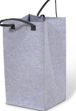 Ljusgrå tvättkorg höjd 75 cm