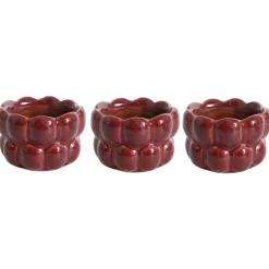 Ljuslykta för värmeljus 3-pack - Röd