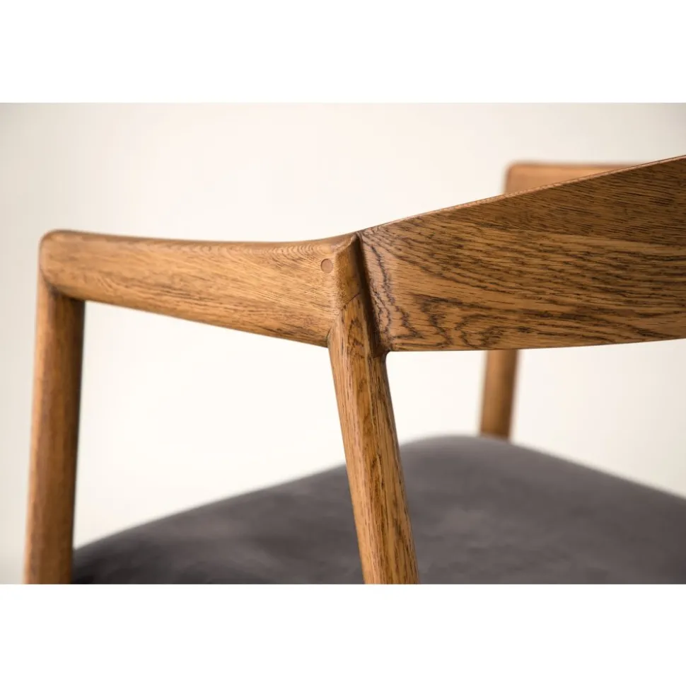 Långön matstol - Ek/grå