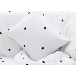 Loke bäddset 200 x 150 cm - Vit/svart