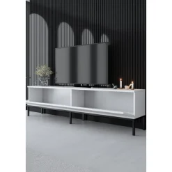 Lord TV-bänk - Svart/vit