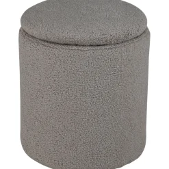 Lotten sittpuff - Gråbeige teddy