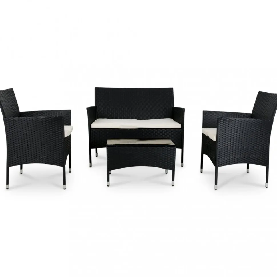 Loungeset Fjällbacka för balkong + Textilskydd för utemöbler