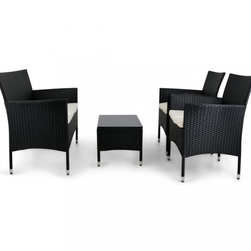 Loungeset Fjällbacka för balkong + Textilskydd för utemöbler