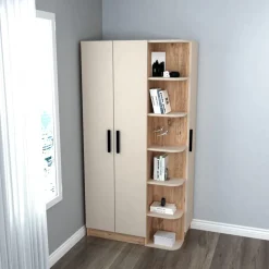 Luses garderob - Furu/beige