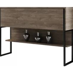 Lux avlastningsbord 120 x 30 cm - Valnöt/svart