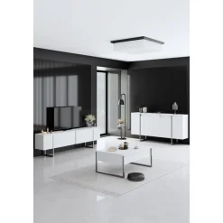 Lux skänk - Vit/silver