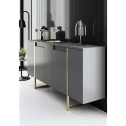 Lux skänk Antracit/guld