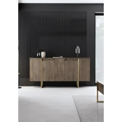 Lux skänk Valnöt/guld