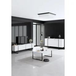 Lux skänk Vit/svart