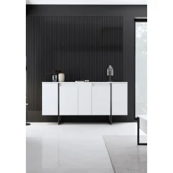 Lux skänk Vit/svart