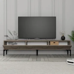 Lyon TV-bänk - Brun/svart