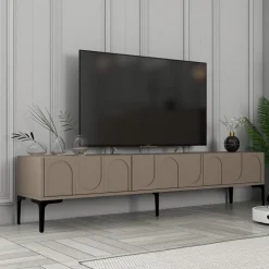 Lyon TV-bänk - Brun/svart