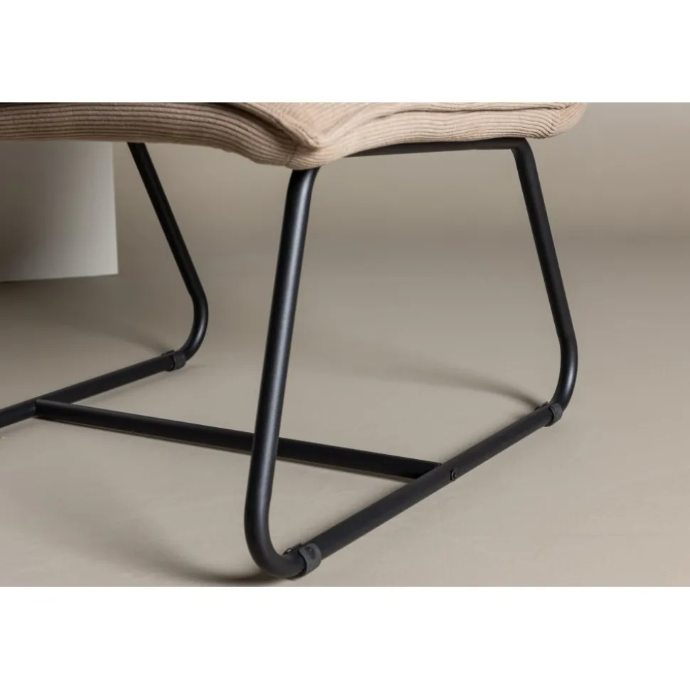 Madison loungestol - Brun manchester/svart