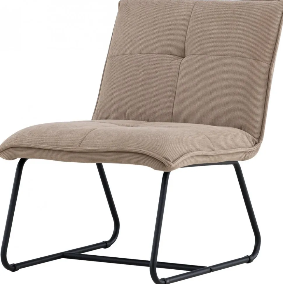 Madison loungestol - Brun manchester/svart