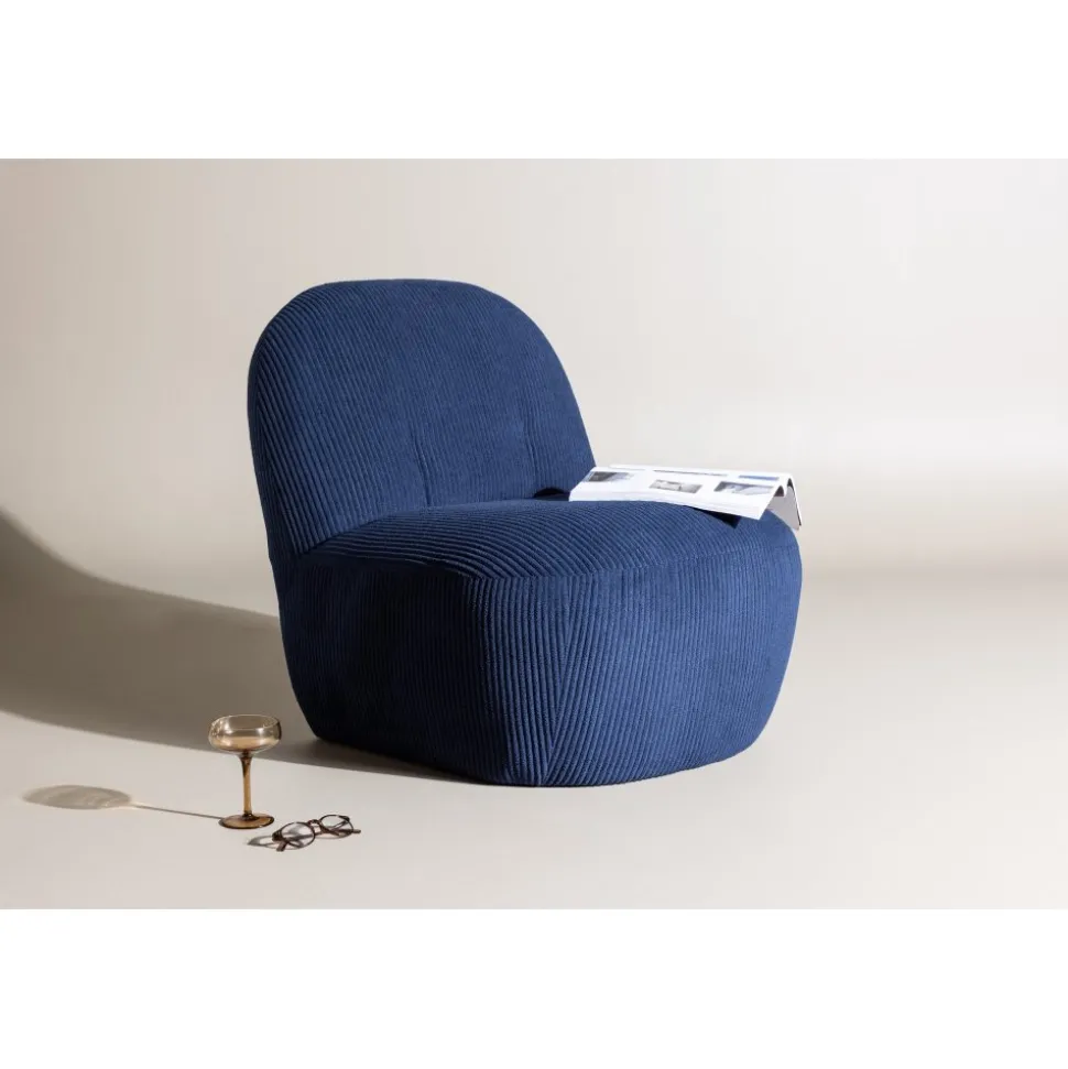 Mahla loungestol - Marinblå manchester