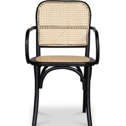 Malmby karmstol böjträ svart/rotting + Möbeltassar