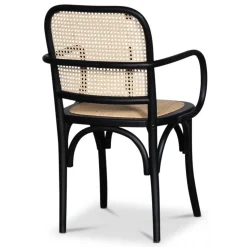 Malmby karmstol böjträ svart/rotting