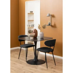 Malta matbord 90 x 90 cm - Svart