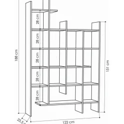 Manco bokhylla - Antracit