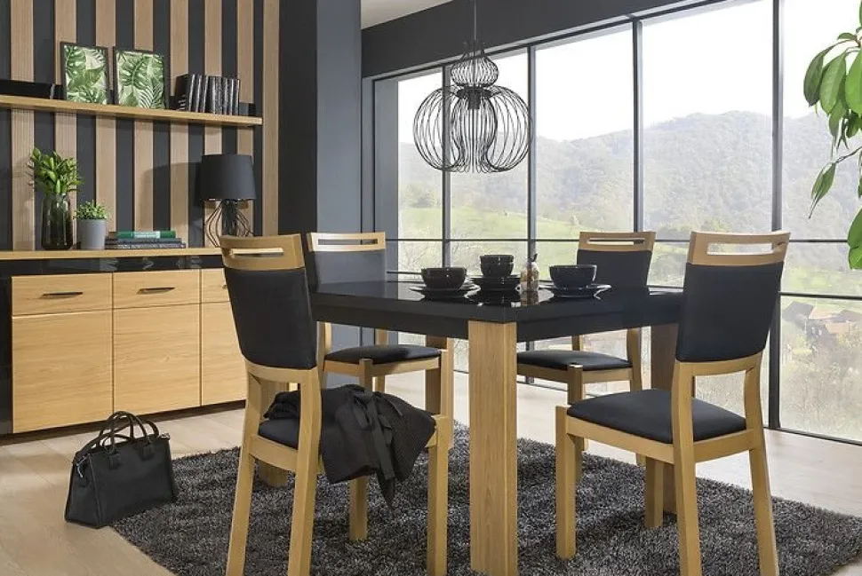 Manilla sideboard - Ek/svart