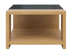 Manilla soffbord 70 x 70 cm - Ek/svart (Högglans)