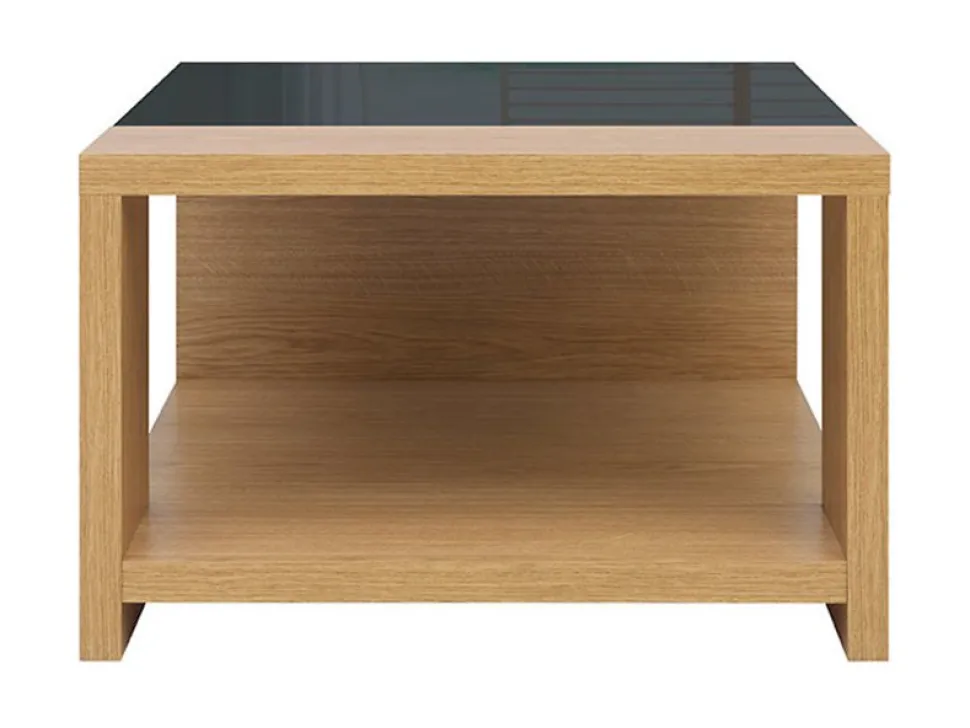 Manilla soffbord 70 x 70 cm - Ek/svart (Högglans)