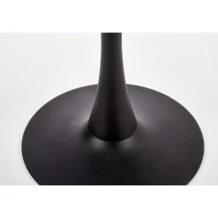 Marco matbord Ø90 cm - Vit marmor/svart