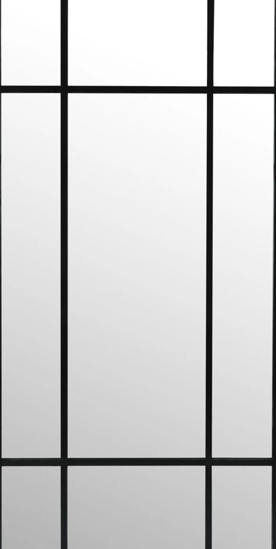 Marlon helkroppsspegel 200x100 cm - Metall/antiksvart