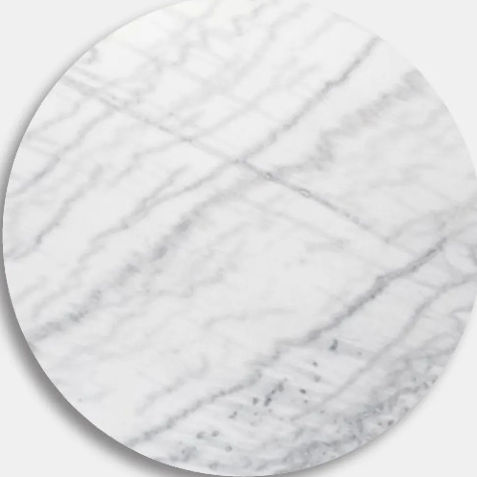 Marmorskiva Ø85 cm - Ljus marmor