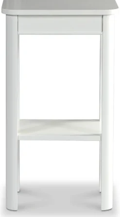 Marstrand sängbord med låda - Vit + Möbeltassar