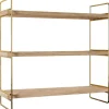 Masa vägghylla - Guld/brun