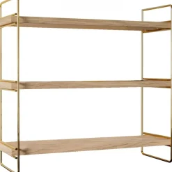 Masa vägghylla - Guld/brun