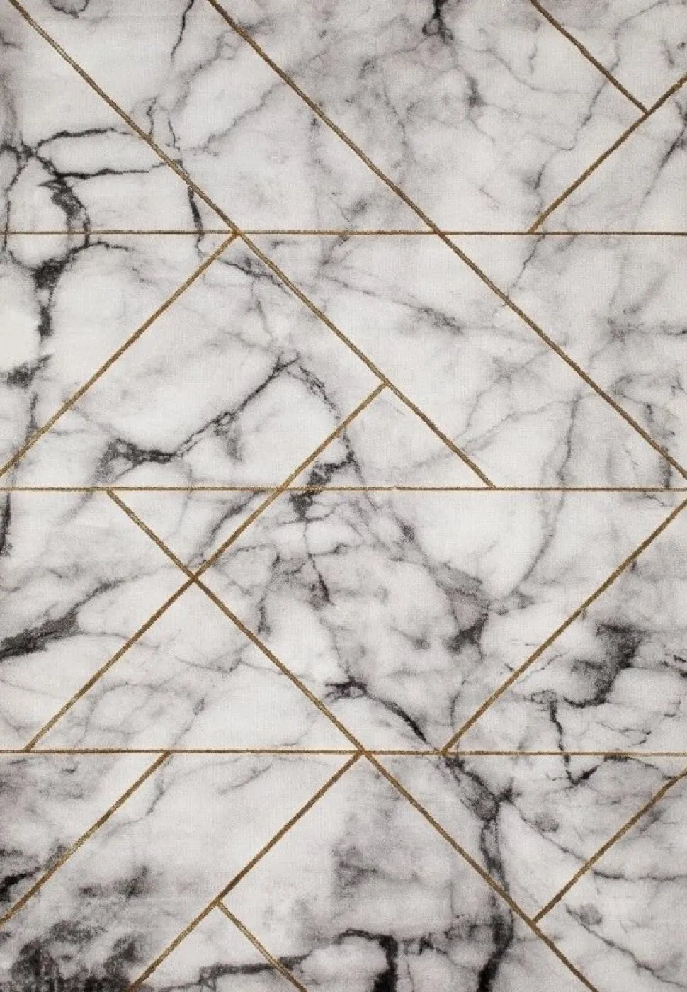 Maskinvävd matta - Craft Marble Guld