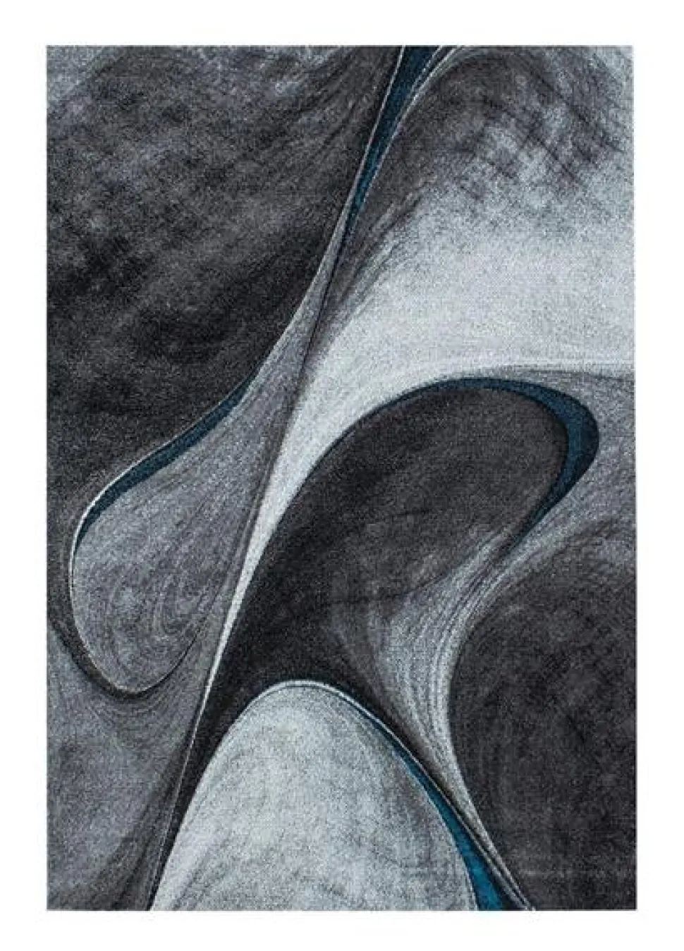 Maskinvävd matta Arvel - Turkos