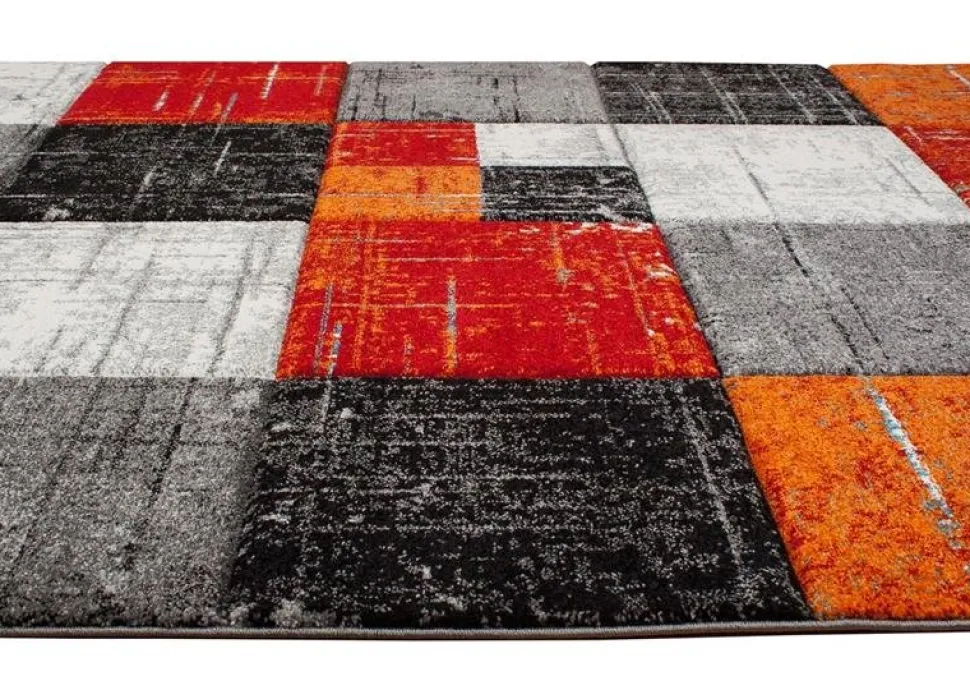 Maskinvävd matta Aversa - Röd