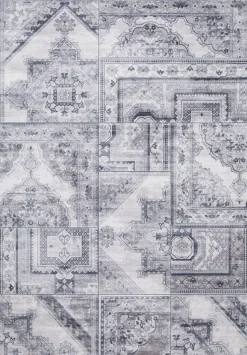 Maskinvävd matta Cleo Patch - Grå