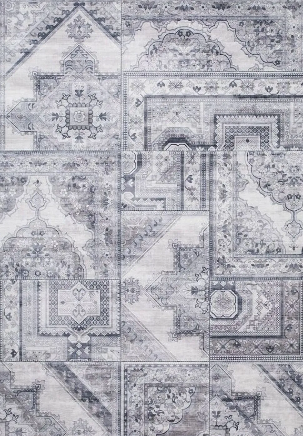 Maskinvävd matta Cleo Patch - Grå