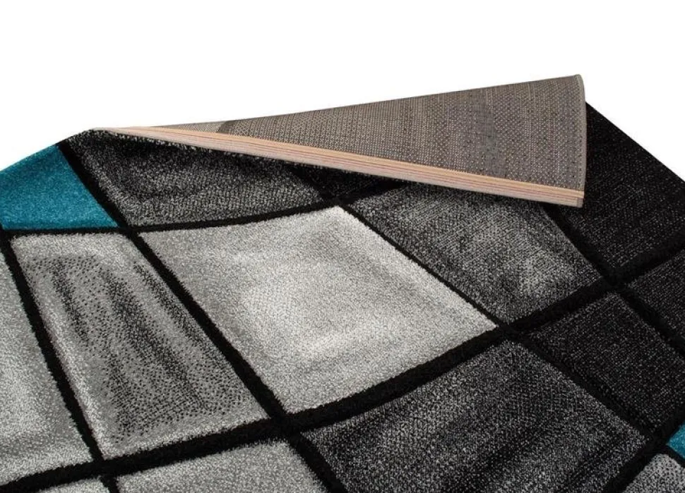 Maskinvävd matta Turin - Turkos