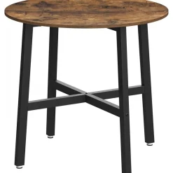 Matbord Ø80 cm - Brun/svart