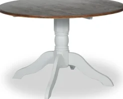 Matbord Ø120 cm - Vit/Brunbets - Victoria + Textilrengöring för möbler