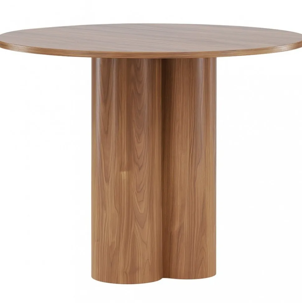 Matbord Ø110 cm brun - Olivia