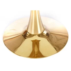 Matbord 90 cm diameter marmorerat glas/guld + Möbeltassar