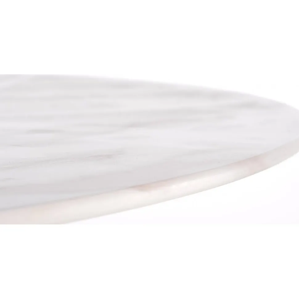 Matbord 90 cm diameter marmorerat glas/guld + Möbeltassar