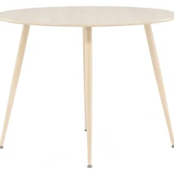 Matbord Ø100 cm i whitewash