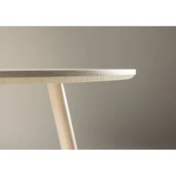 Matbord Ø100 cm i whitewash