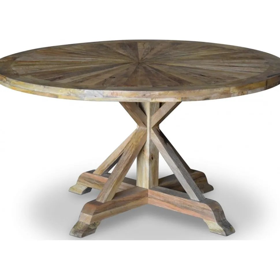 Matbord 140 cm återvunnen drivved + Träolja för möbler