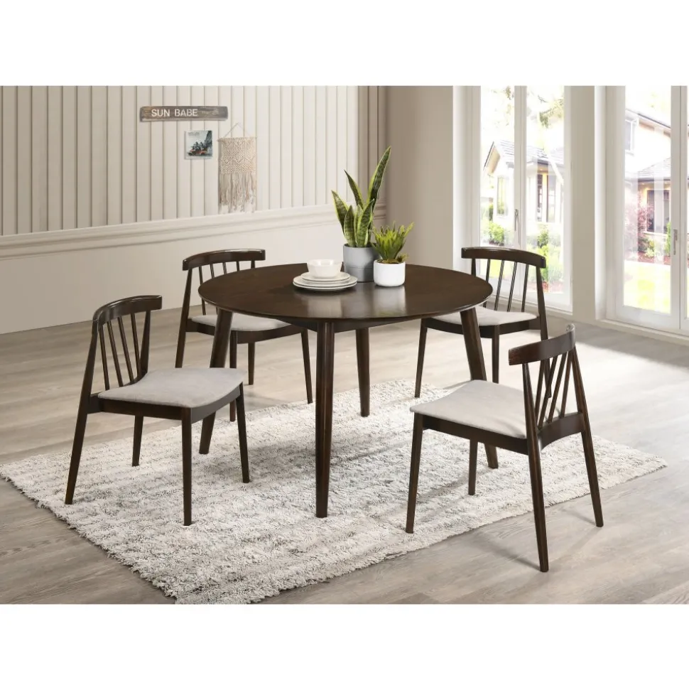 Matbord Ø120 cm valnöt - Florence + Textilrengöring för möbler